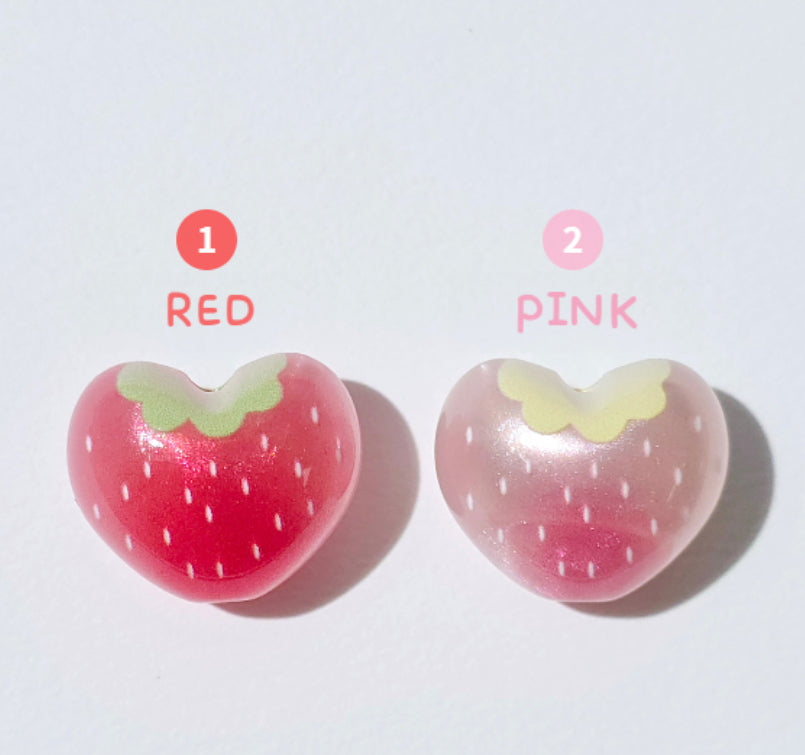 [販売]ハート ストロベリービーズ(デコ用かぎ針可能)