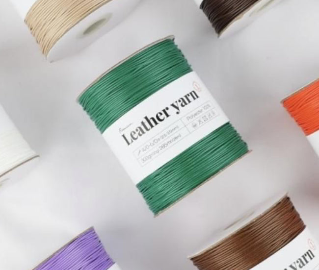 [受注販売]premium leather yarn(1roll)