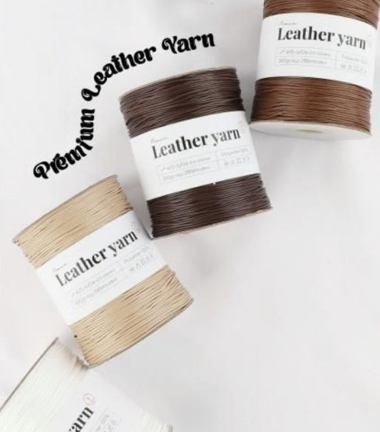 [受注販売]premium leather yarn(1roll)